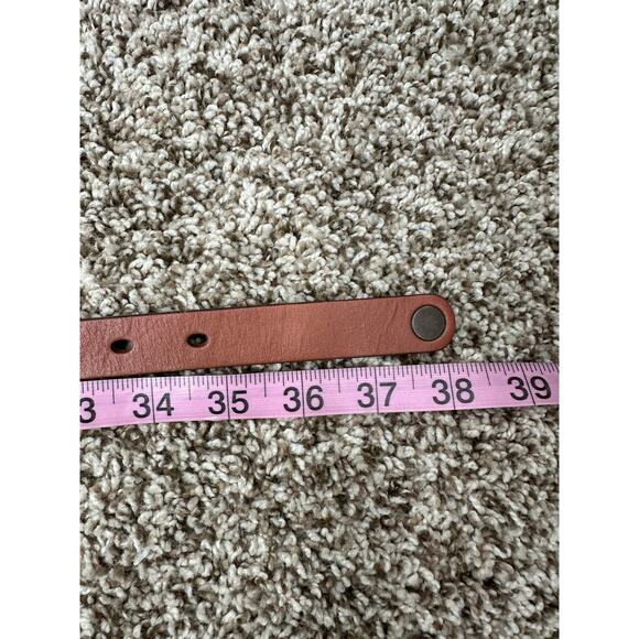 Fossil Belt Women's S Rivet Multi Colored Brown Leather Sectioned Metal Buckle - Picture 4 of 12